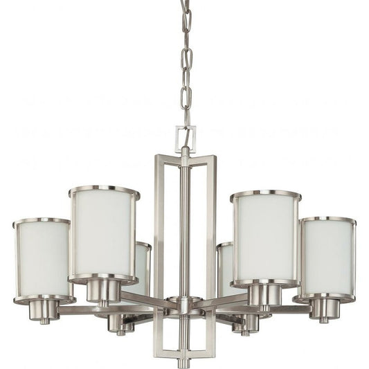 Satco 60-2853 Chandelier Fixture Odeon; 6 Light; (convertible up/down)