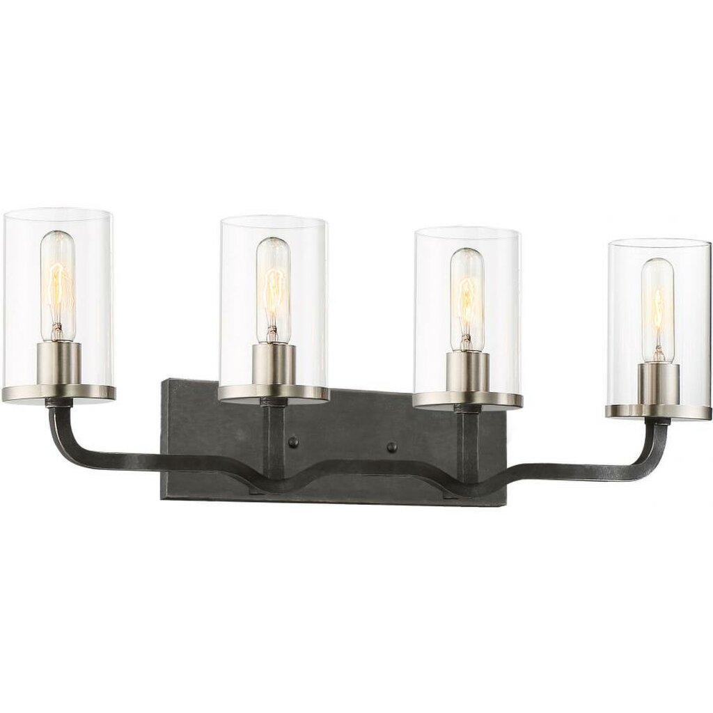 Satco 60-6129 Vanity Fixture Sherwood; 4 Light; 32 in.; Iron Black