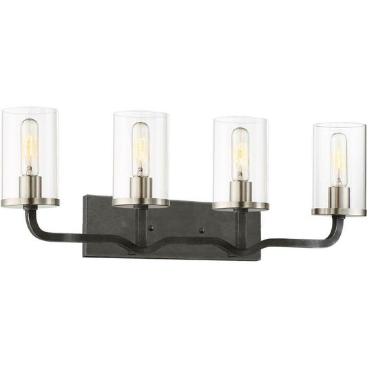 Satco 60-6129 Vanity Fixture Sherwood; 4 Light; 32 in.; Iron Black
