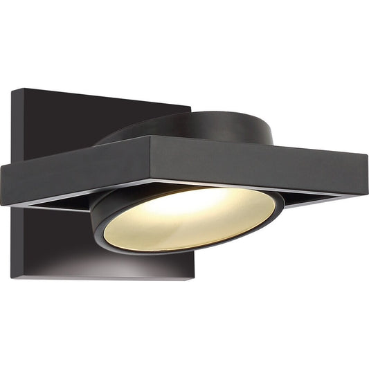 Satco 62-993 15W LED Sconce Fixture Hawk Pivoting Head Wall Black