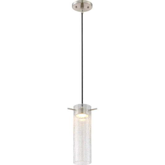 Satco 62-952 12W LED Mini Pendant Fixture Pulse; with Clear Crackle