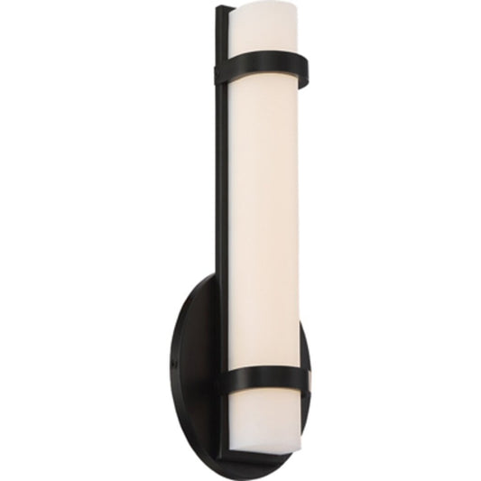 Satco 62-933 13W LED Sconce Fixture Slice; Single Wall Aged Bronze