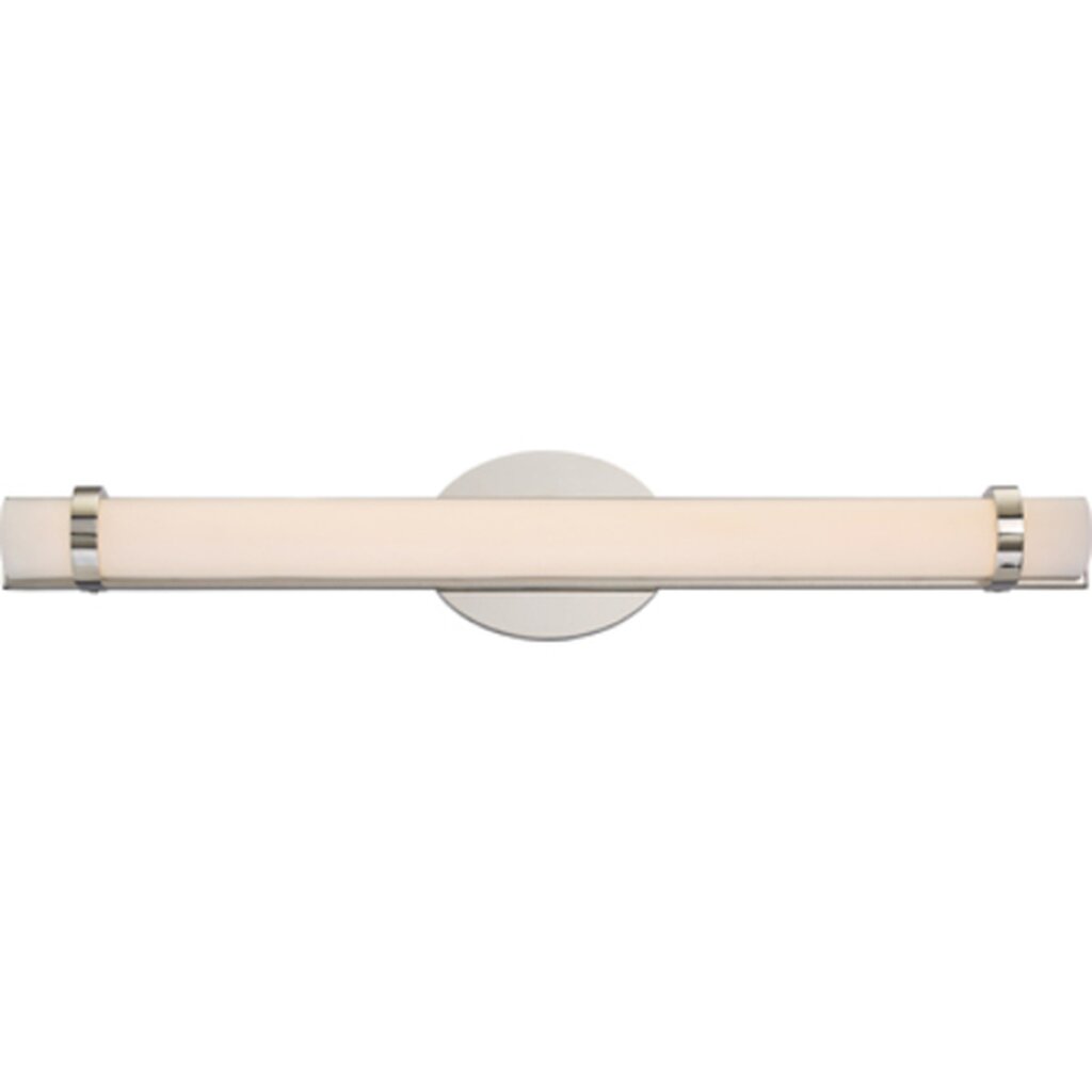 Satco 62-932 26W LED Sconce Fixture Slice; Double Wall Polished Nickel