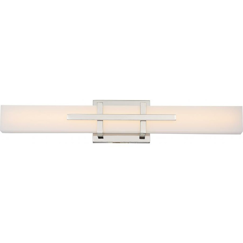 Satco 62-872 26W LED Sconce Fixture Grill; Double Wall Polished Nickel