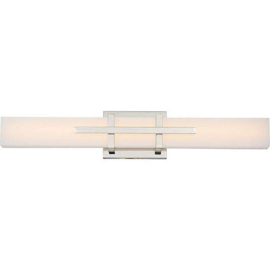 Satco 62-872 26W LED Sconce Fixture Grill; Double Wall Polished Nickel