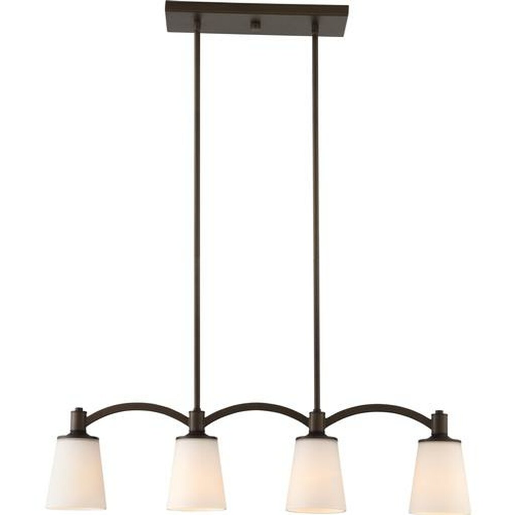 Satco 60-5975 Island Pendant Fixture Laguna; 4 Light; Forest Bronze