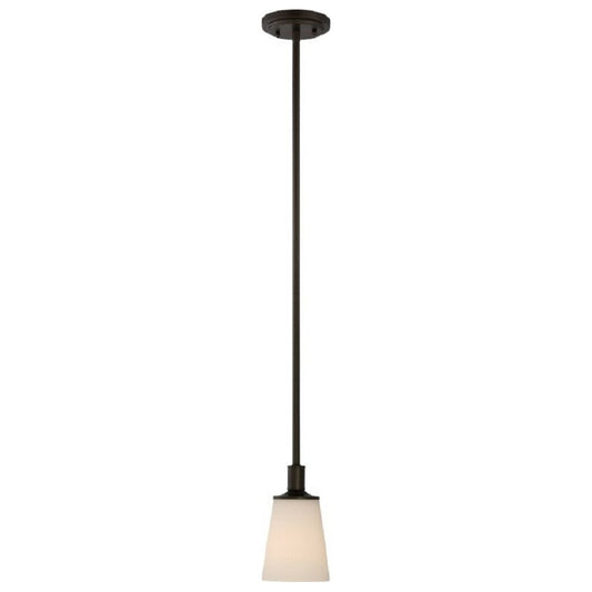 Satco 60-5928 Mini Pendant Fixture Laguna; 1 Light; with White Glass