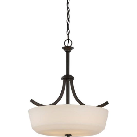 Satco 60-5927 Pendant Fixture Laguna; 4 Light; with White Glass