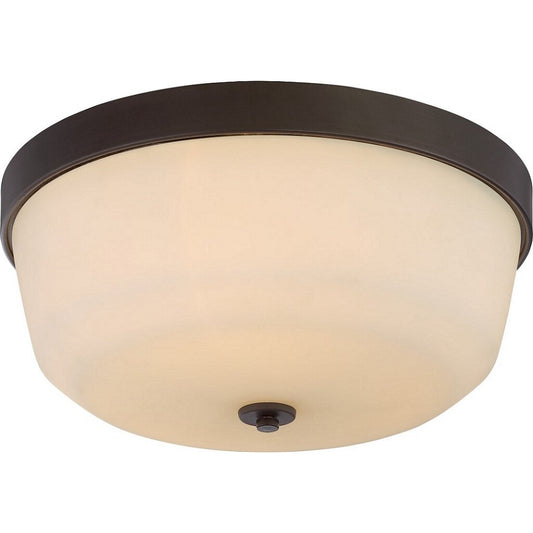 Satco 60-5924 Flush Mount Fixture Laguna; 3 Light; Flush with White