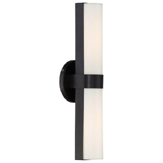 Satco 62-742 20W LED Vanity Fixture Bond; Double 17.5 inches; Aged