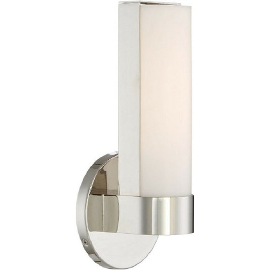 Satco 62-721 10W LED Vanity Fixture Bond; Single 9-1/2 in.; with White