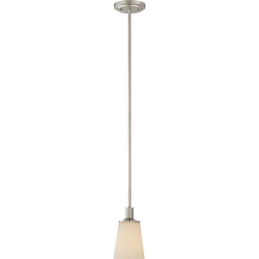 Satco 60-5828 Mini Pendant Fixture Laguna; 1 Light; with White Glass