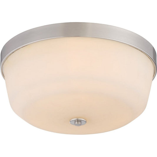 Satco 60-5824 Flush Mount Fixture Laguna; 3 Light; Flush with White