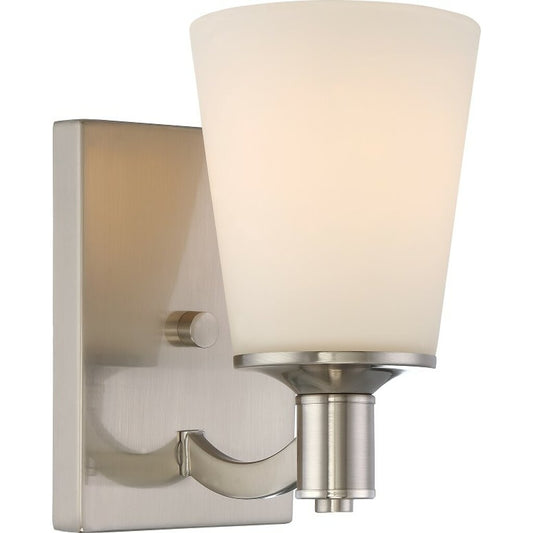 Satco 60-5821 Vanity Fixture Laguna; 1 Light; with White Glass