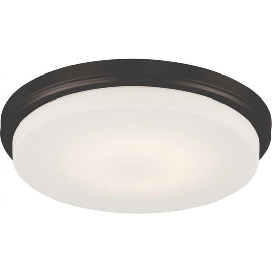Satco 62-709 18W LED Flush Mount Fixture Dale; Flush with Opal Frosted