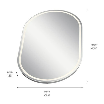 Kichler 86008 40W LED Mirror LED Dimmable Fixture Menillo 38.5" Vanity