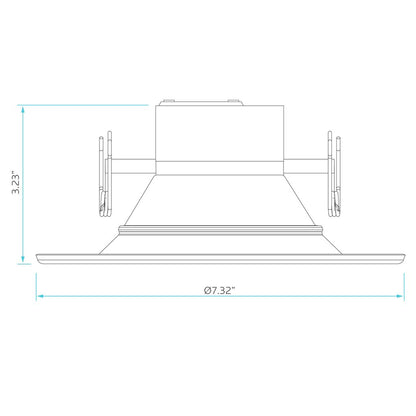 Luxrite LR23795 14W LED Baffled Trim Dimmable Fixture 5-6" Downlight