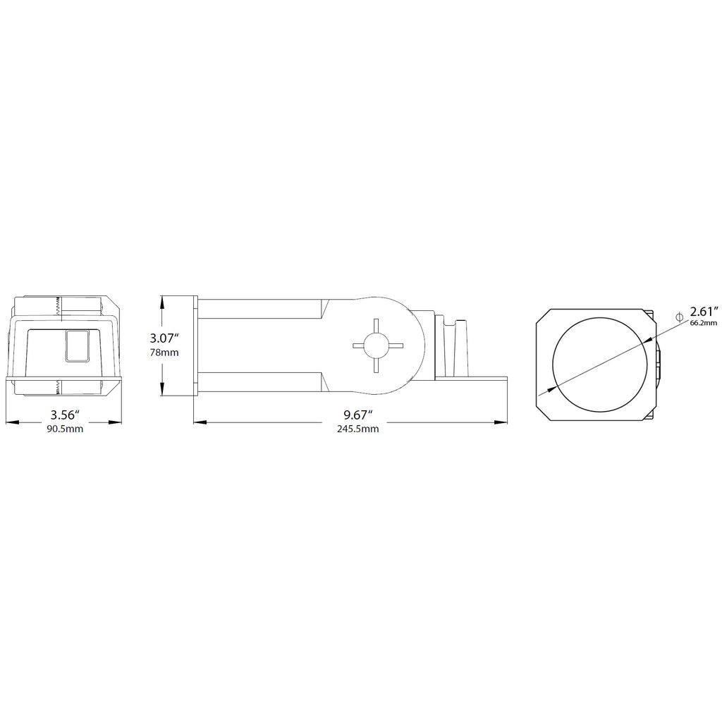 LED One AO0216-778 Slip fitter for LOC-RGAL Slip Fitter Slipfitter