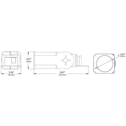 LED One AO0216-778 Slip fitter for LOC-RGAL Slip Fitter Slipfitter