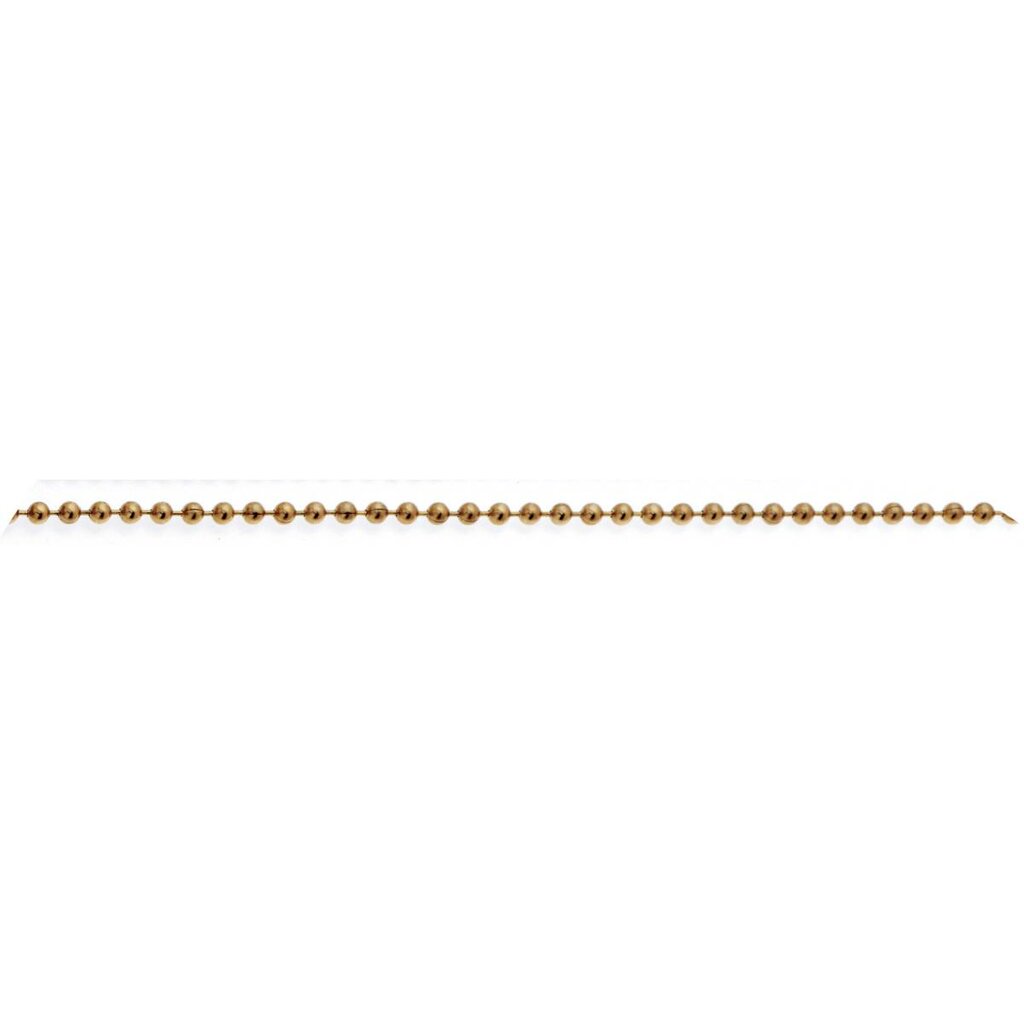Satco 90-124 Beaded Chain #6 1/8" Diameter; 100 Foot Spool; Brass