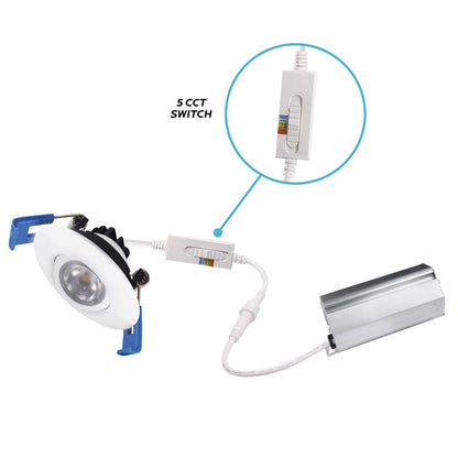 Luxrite LR23236 5W LED Dimmable Fixture 2 in. Adjustable Gimbal