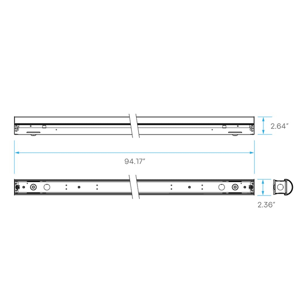 Luxrite LR25187 65W/75W/90W LED Linear Fixture 8' SLIM LINEAR WATTAGE