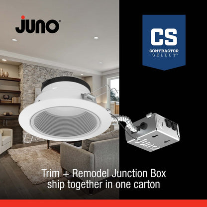 Juno JPDZ6JB RDC1 WWH CP2 M2 Fixture With the Podz 6-inch LED canless