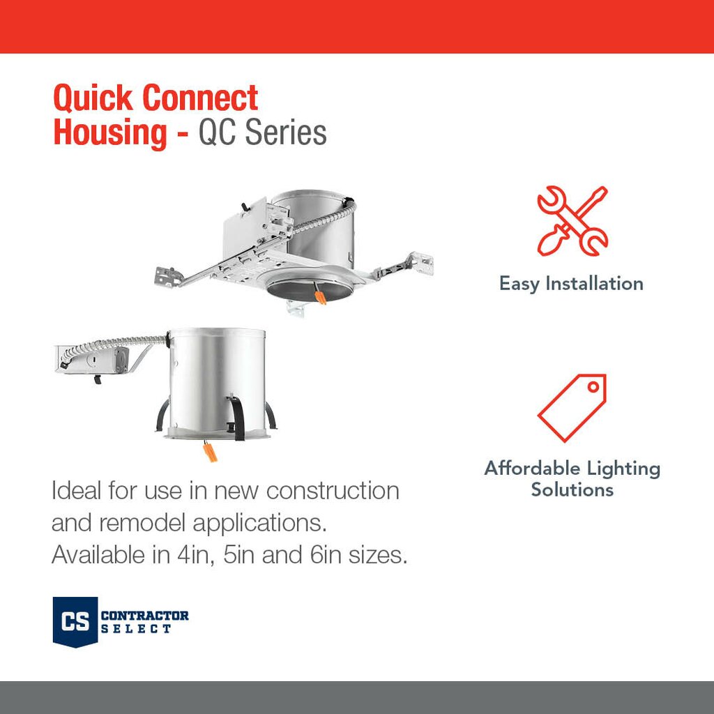 Juno QC4 W G CP6 Fixture The 4in Quick Connect housing is your lowest