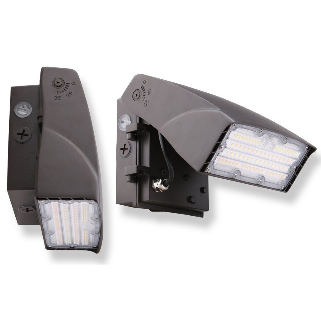 Halco 39874 15W LED Dimmable Fixture Adjustable Wallpack Watts Color