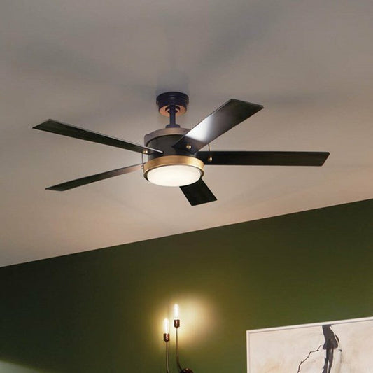 Kichler 330045SBK 71W LED Ceiling Fan Dimmable Fixture 56" Salvo 5