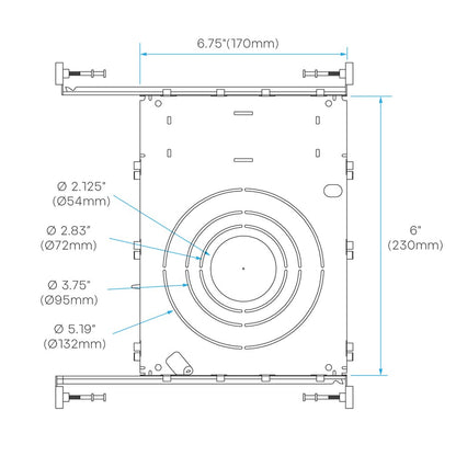 Luxrite LR41002 Fixture UNIVERSAL ROUND MOUNTING PLATE MP-UNV-3/4/6