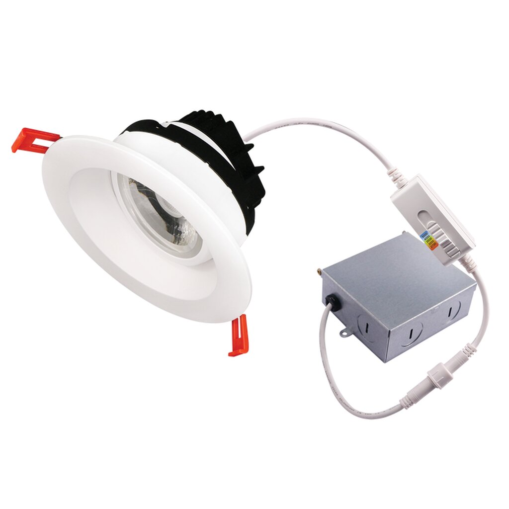 Luxrite LR23269 12W LED Gimbal Dimmable Fixture LED12W/RDL4/GB/5CCT/FL