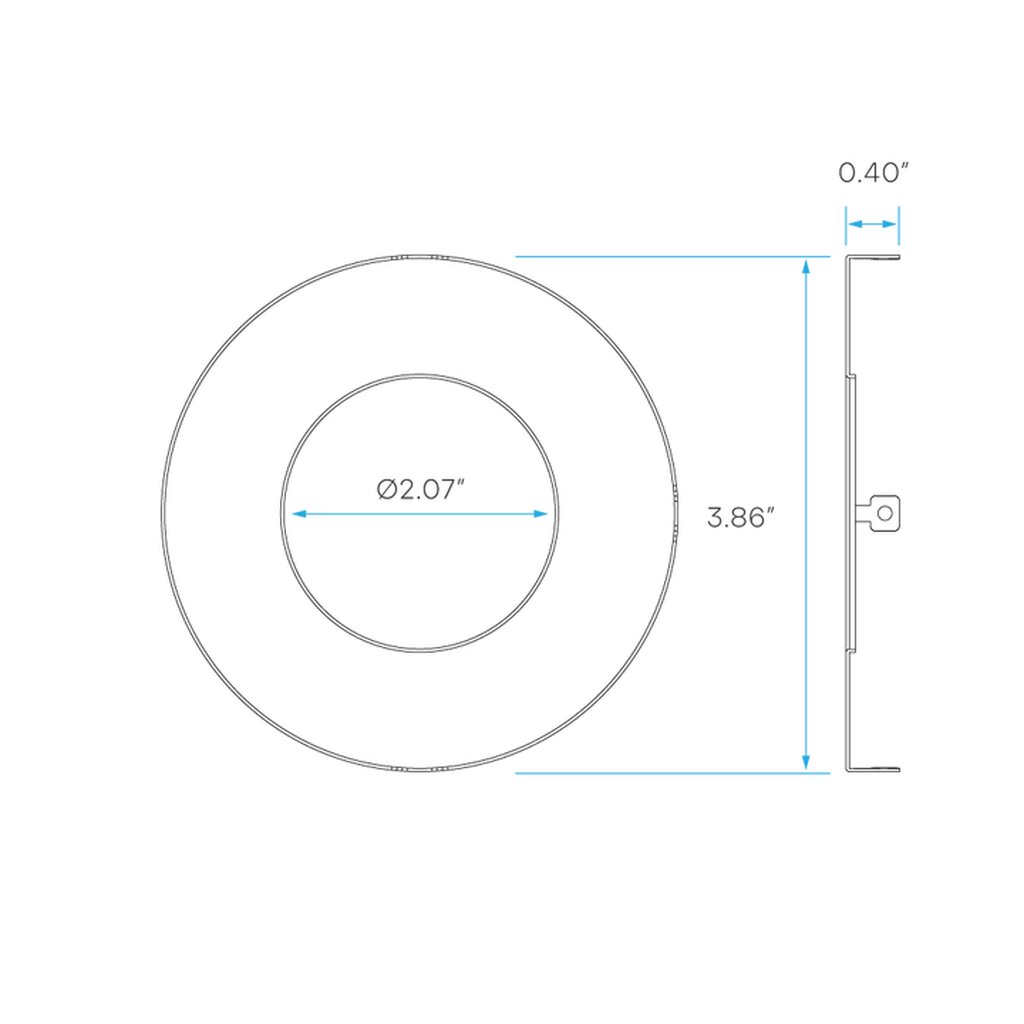 Luxrite LR23850 Wafter Trim LED /MINI3/5CCT/RD/TRIM/BK Wafer Trim