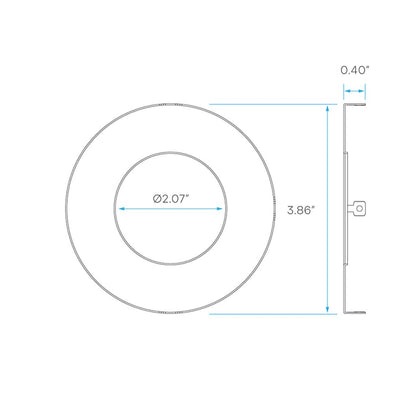 Luxrite LR23850 Wafter Trim LED /MINI3/5CCT/RD/TRIM/BK Wafer Trim