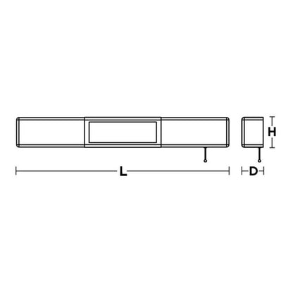 AFX HLYB48L30ENSN 65W LED Overbed Fixture Holly Satin Nickel ADA Wall