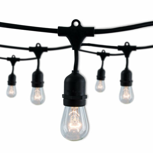 Bulbrite 812482 String Light Fixture 48-foot Kit with Clear Vintage