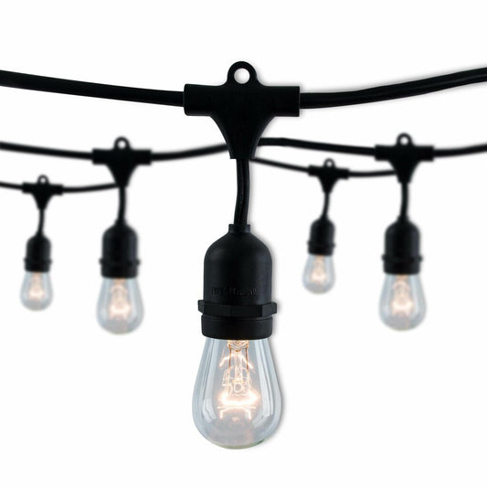 Bulbrite 812312 String Light Fixture 30-foot Kit with Clear Vintage