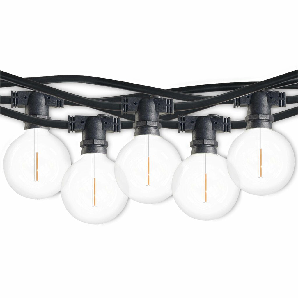 Bulbrite 812123 0.7W LED String Light Fixture 14-foot Kit with Clear