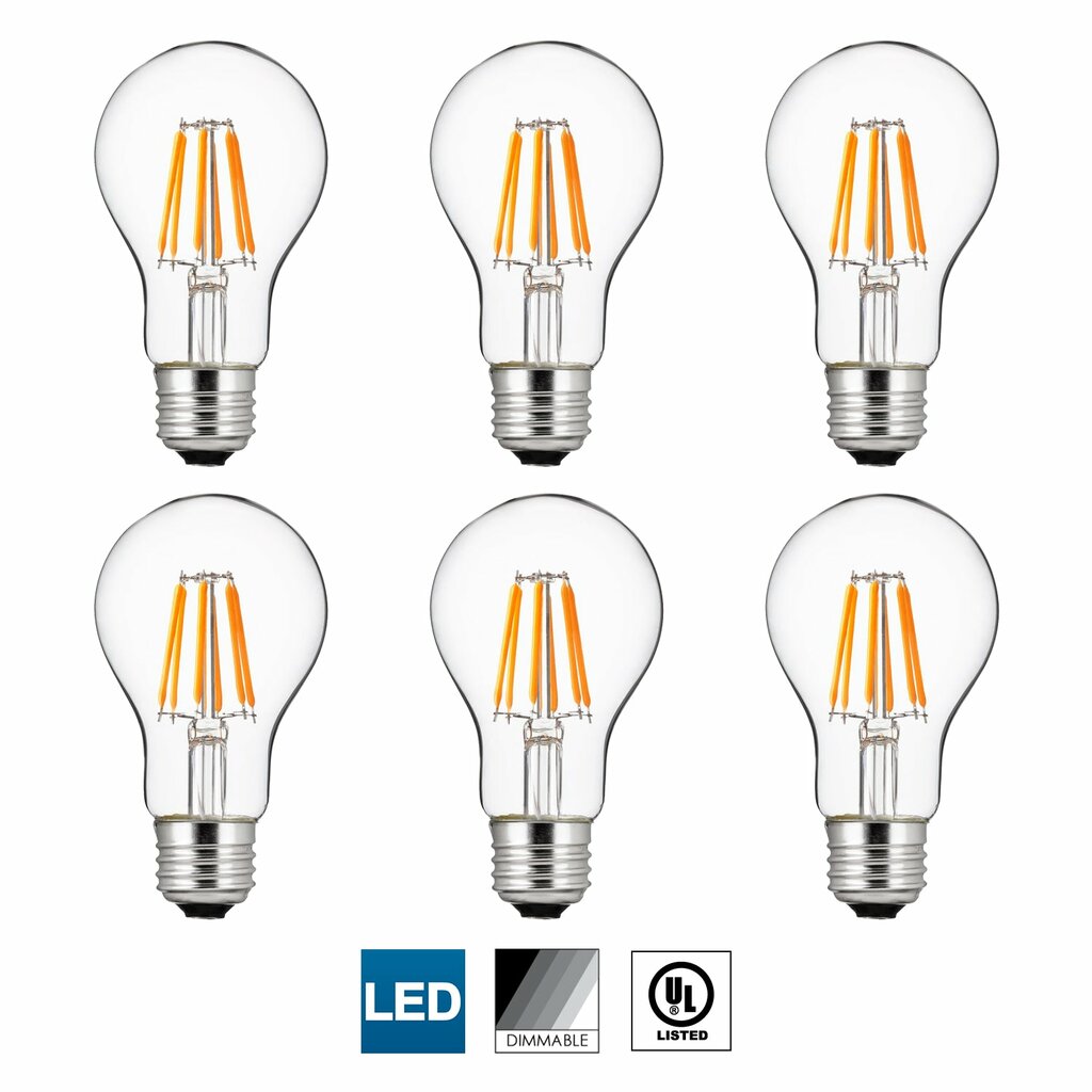 Sunlite 80188-SU 6W A19 Warm White LED Light Bulb