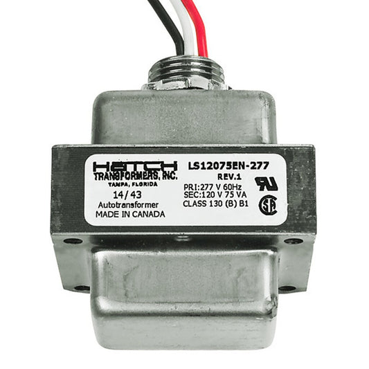 LS12075EN-277 Step Down transformer 75W Halogen LED 277 Volt Input -