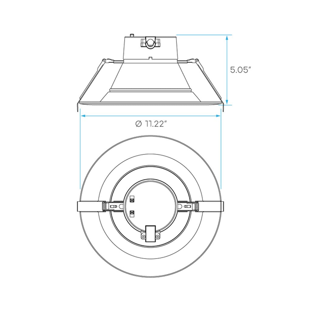 Luxrite LR23960 22W/29W/37.5W 10" Round LED Downlight Dimmable Fixture