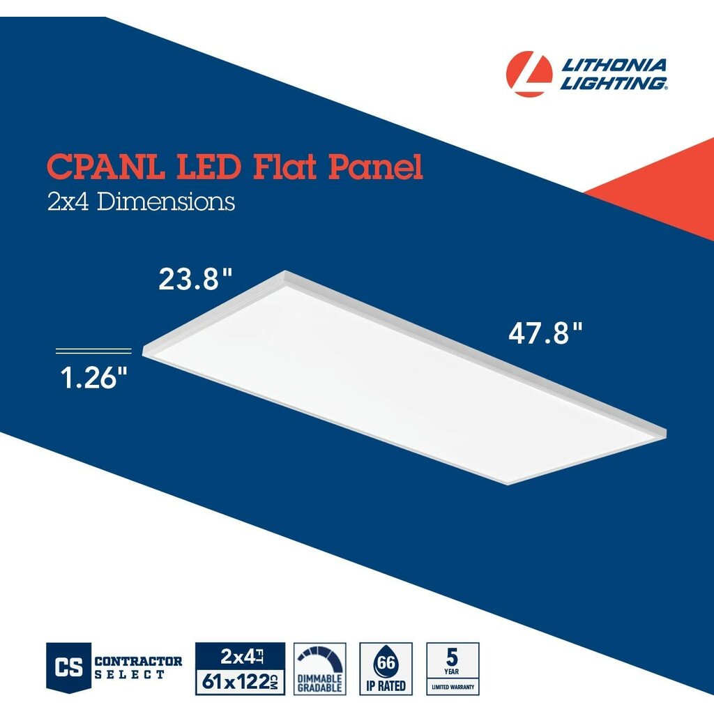 Lithonia CPANL 2X4 ALO6 SWW7 M2 35W/45W/50W LED Recessed Dimmable