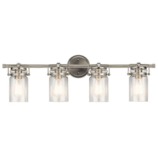 Kichler 45690NI Fixture Brinley Vanity Light 4-Light Clear Glass