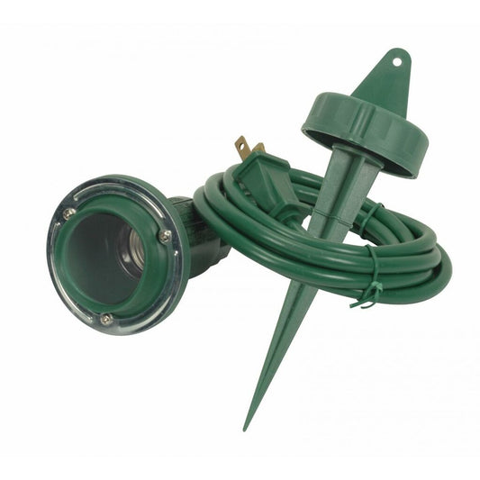 Satco SF77-325 Flood Light Fixture Single Plastic With Round Plate For