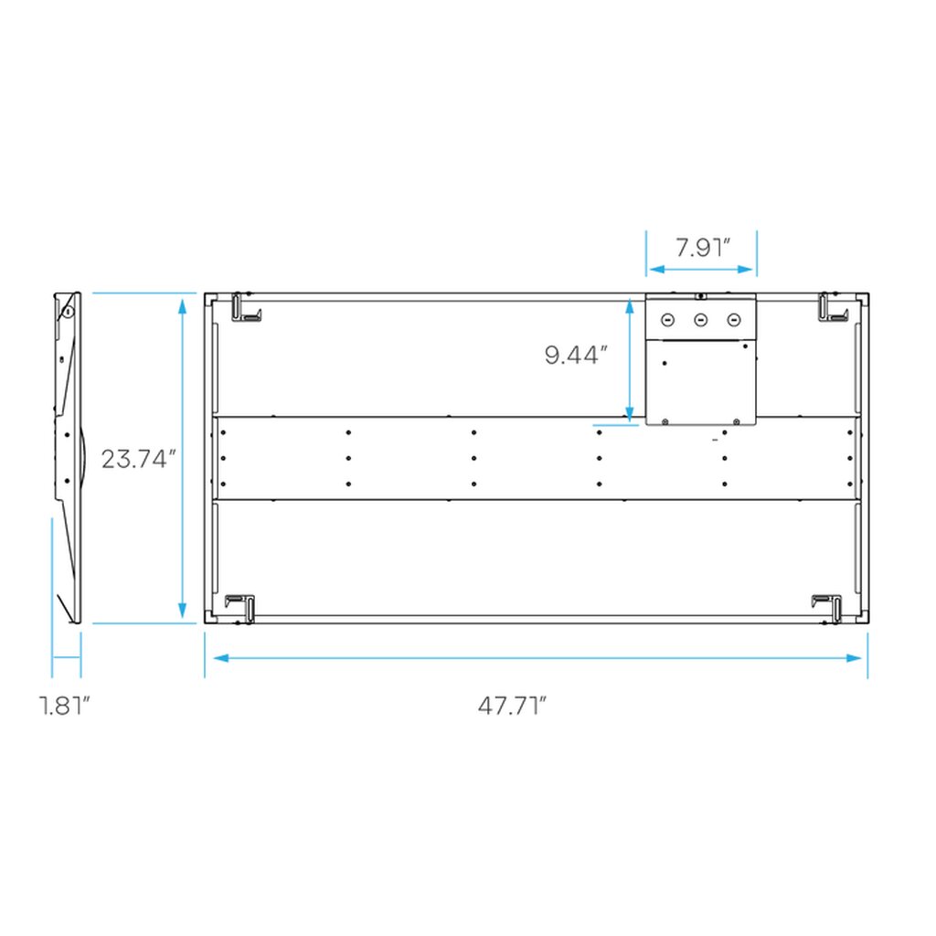 Luxrite LR25137 30W/40W/50W 2x4 LED Troffer Dimmable Fixture