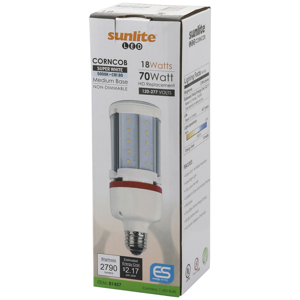 12 pack - Sunlite 81457-SU 18W POST TOP Daylight LED Light Bulb