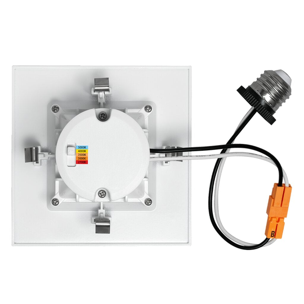 Luxrite LR23784 11W LED Baffle Dimmable Fixture 4" Downlight Square