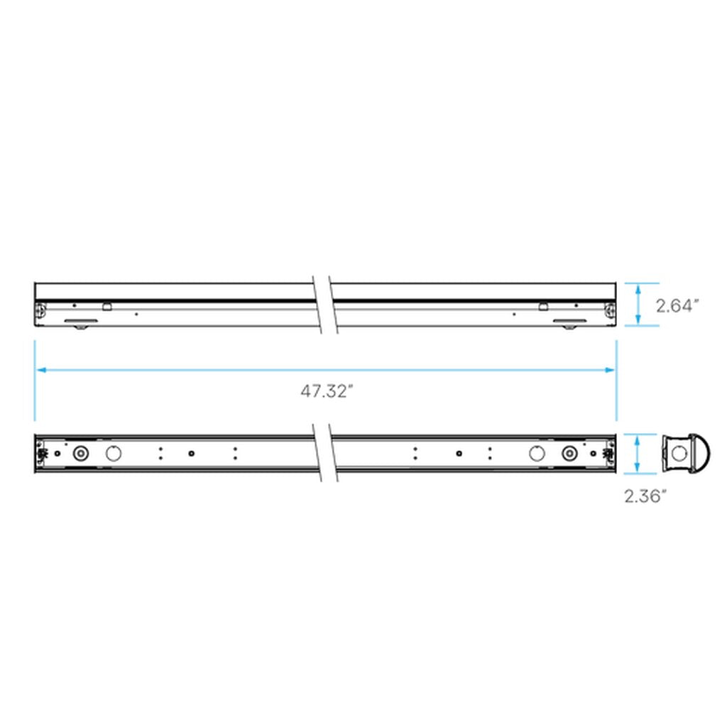 Luxrite LR25185 34W/38W/45W LED Strip Dimmable Fixture 4' SLIM LINEAR