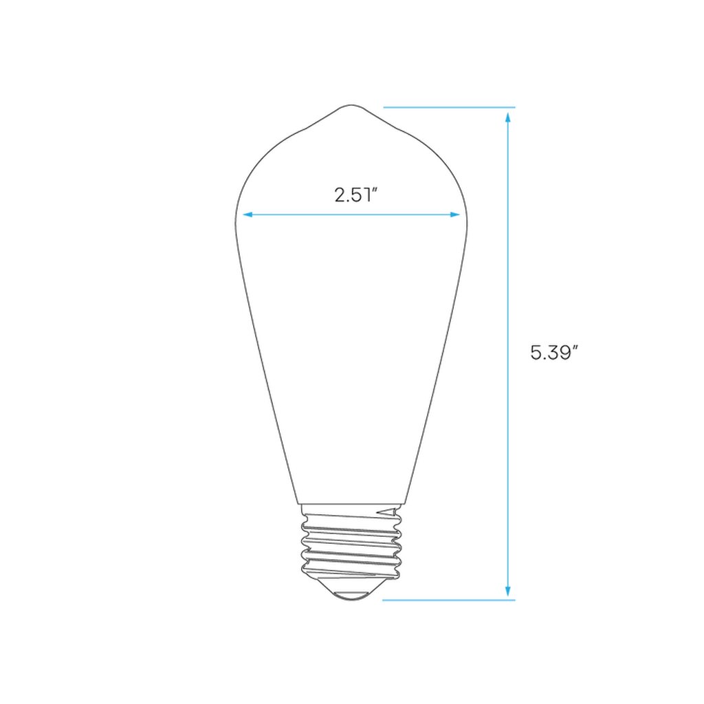 Luxrite LR21652 8W ST18 Cool White LED Light Bulb