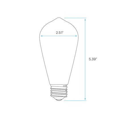 Luxrite LR21652 8W ST18 Cool White LED Light Bulb